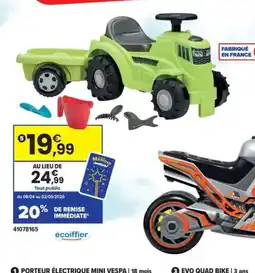 JouéClub ECOIFFIER Porteur tracteur avec remorque offre