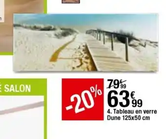Tableau en verre dune