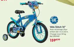 JouéClub Vélo Stitch 14" offre