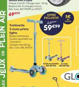 JouéClub Trottinette 3 roues primo lights offre