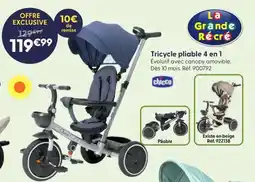 JouéClub CHICCO Tricycle pliable 4 en 1 offre