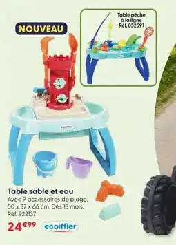 JouéClub ÉCOIFFIER Table sable et eau offre