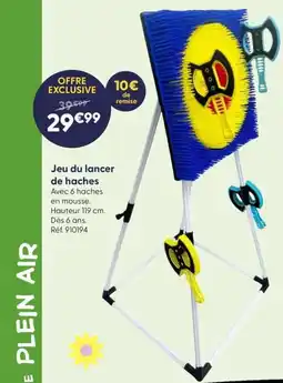 JouéClub Jeu du lancer de haches offre