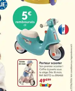 JouéClub SMOBY Porteur scooter offre