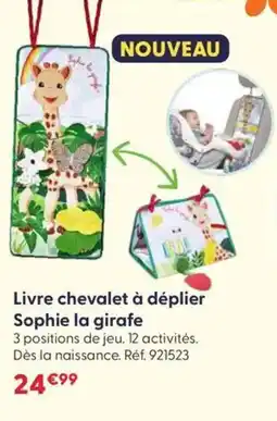 JouéClub Livre chevalet à déplier Sophie la girafe offre