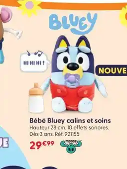 JouéClub Bébé Bluey calins et soins offre