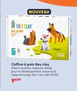 JouéClub Coffret 6 pots Hey clay offre