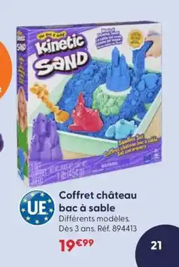 JouéClub KINETIC SAND Coffret château bac à sable offre