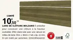 Bricomarché LAME DE CLÔTURE BOLZANO offre