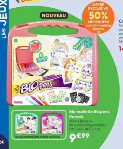 JouéClub Ma mallette Blopens Kawaii offre