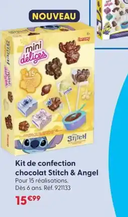 JouéClub Kit de confection chocolat Stitch & Angel offre