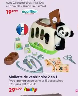 JouéClub SMOBY Mallette de vétérinaire 2 en 1 offre