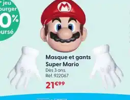 JouéClub Masque et gants Super Mario offre