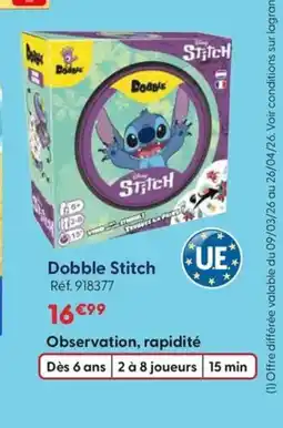 JouéClub Dobble Stitch offre