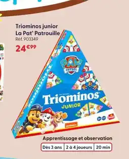 JouéClub Triominos junior La Pat' Patrouille offre