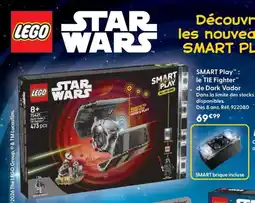 JouéClub LEGO STAR WARS Smart play le tie fighter de dark vador offre