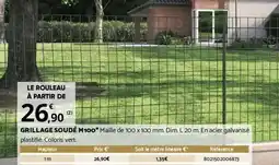 Bricomarché GRILLAGE SOUDÉ M100 offre