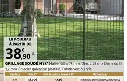 Bricomarché GRILLAGE SOUDÉ M75 offre