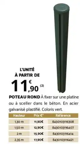 Bricomarché POTEAU ROND À offre
