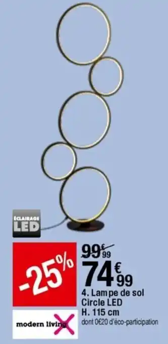 Lam pe de sol circle led