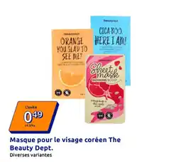Action Masque pour le visage coréen The Beauty Dept. offre