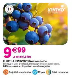 Delbard Invivo nous on sème myrtillier invivo nous on sème offre