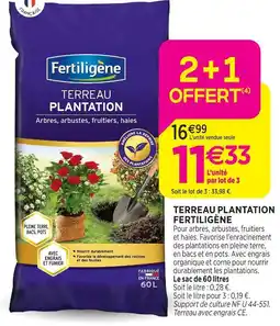 Delbard Fertiligène terreau plantation fertiligène offre