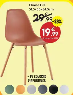 Maxi Bazar Chaise lila 51.5×50×84.5cm offre