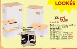 Maxi Bazar Panier avec couvercle bambou offre