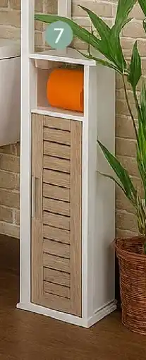 Maxi Bazar Meuble réserve et dérouleur papier wc 18x18x75cm offre