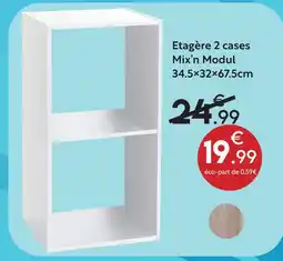 Maxi Bazar Étagère 2 cases mix’n modul 34.5×32×67.5cm offre