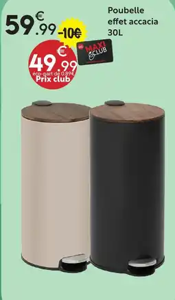 Maxi Bazar Poubelle effet accacia 30 l offre