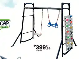 JouéClub Cap nature portique avec mur d’escalade offre