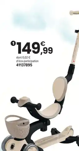 JouéClub Globber trottinette évolutive go up baby lights 360 - taupe offre