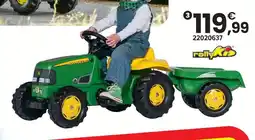JouéClub Rolly toys tracteur rolly kid john deere avec remorque offre