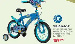 La Grande Récré Stitch vélo 14” offre
