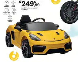 JouéClub Injusa voiture électrique porsche spyder 12 v lithium jaune offre