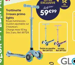 La Grande Récré Globber trottinette 3 roues primo lights bleu offre