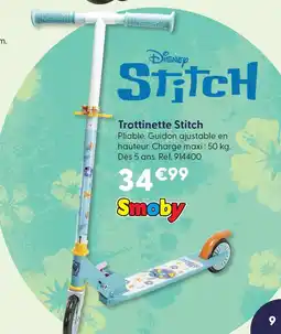 La Grande Récré Smoby trottinette stitch offre