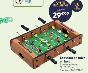 La Grande Récré Babyfoot de table en bois offre