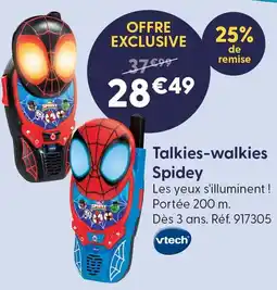 La Grande Récré Vtech talkies-walkies spidey offre