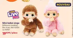 La Grande Récré Little live pets mini bébé singe offre