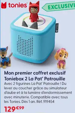 La Grande Récré Tonies mon premier coffret exclusif toniebox 2 la pat’ patrouille offre