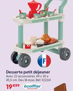 La Grande Récré Écoiffer desserte petit déjeuner offre