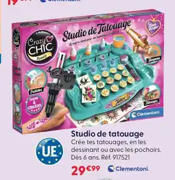 La Grande Récré Clementoni studio de tatouage offre