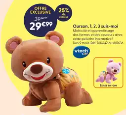 La Grande Récré Vtech baby ourson, 1, 2, 3 suis-moi offre