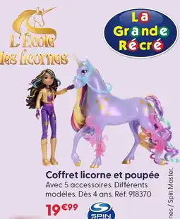 La Grande Récré Spin master coffret licorne et poupée offre