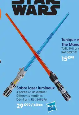 La Grande Récré Hasbro sabre laser lumineux offre