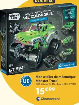 La Grande Récré Clementoni mon atelier de mécanique monster truck offre