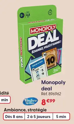 La Grande Récré Hasbro gaming monopoly deal offre